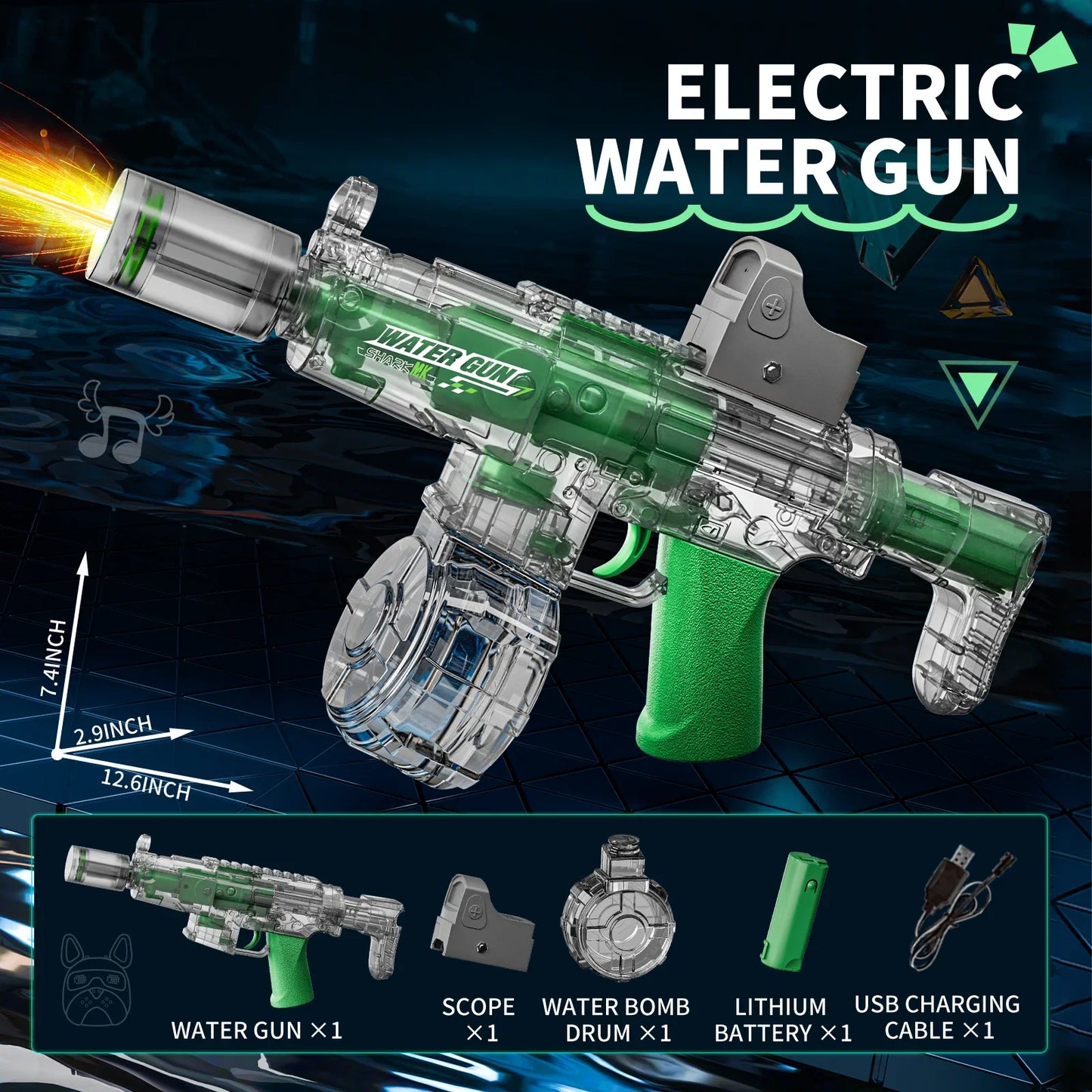 Rifle de Agua Eléctrico Pro