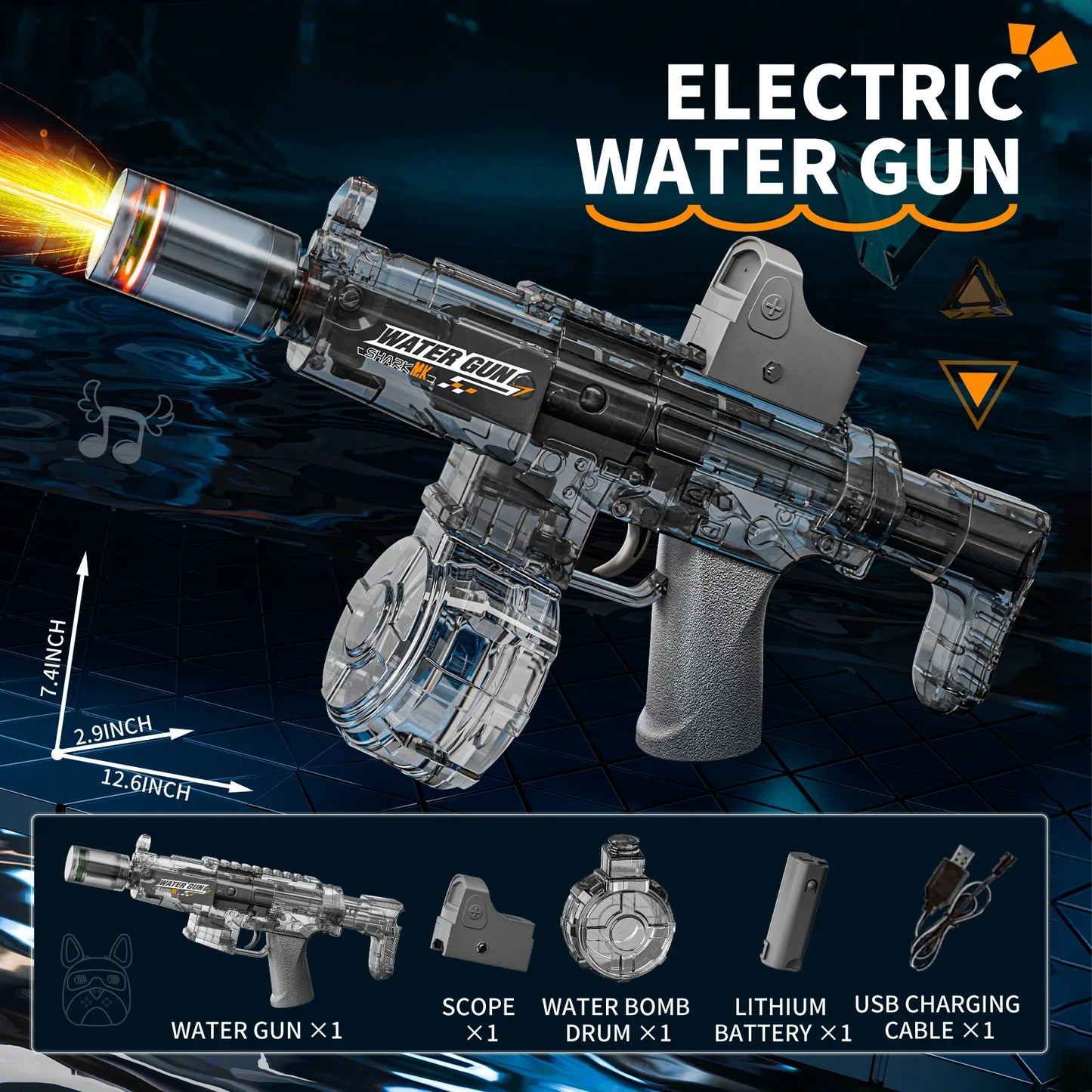 Rifle de Agua Eléctrico Pro
