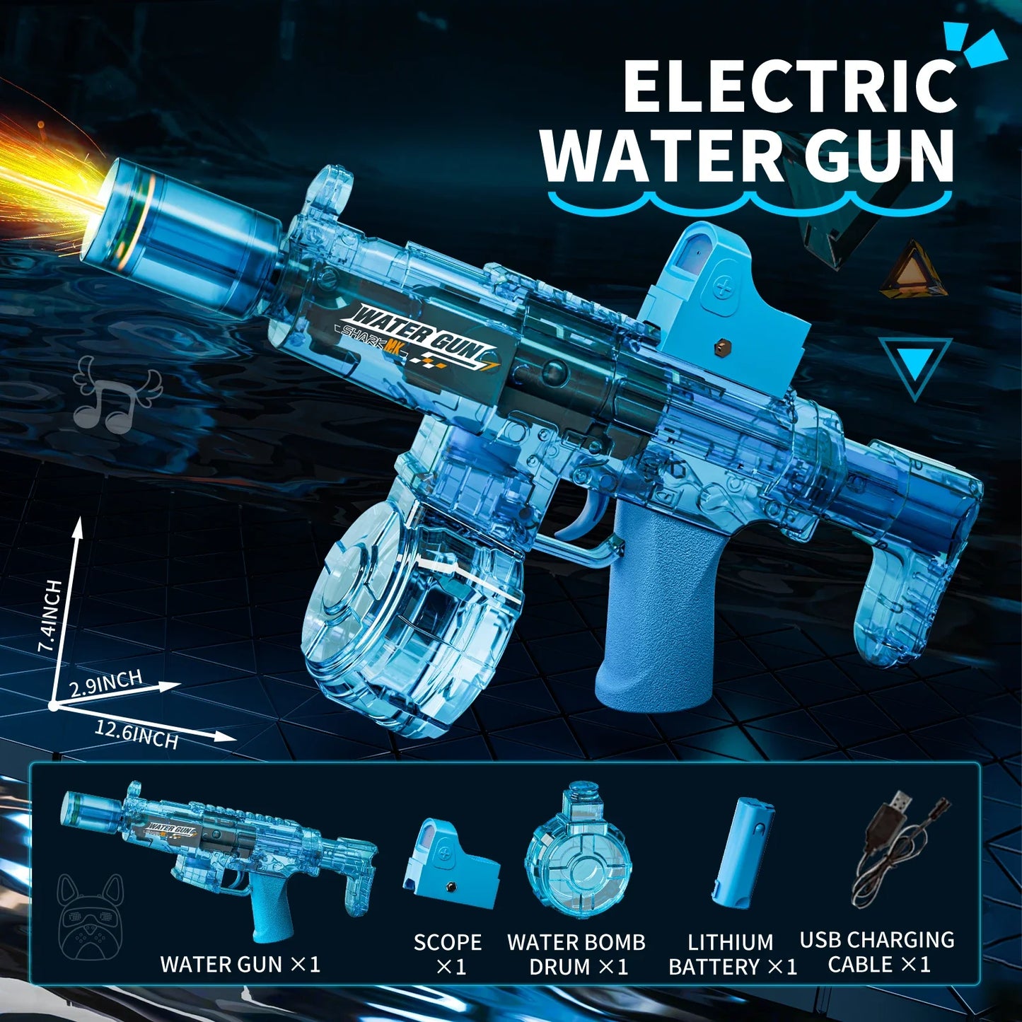 Rifle de Agua Eléctrico Pro